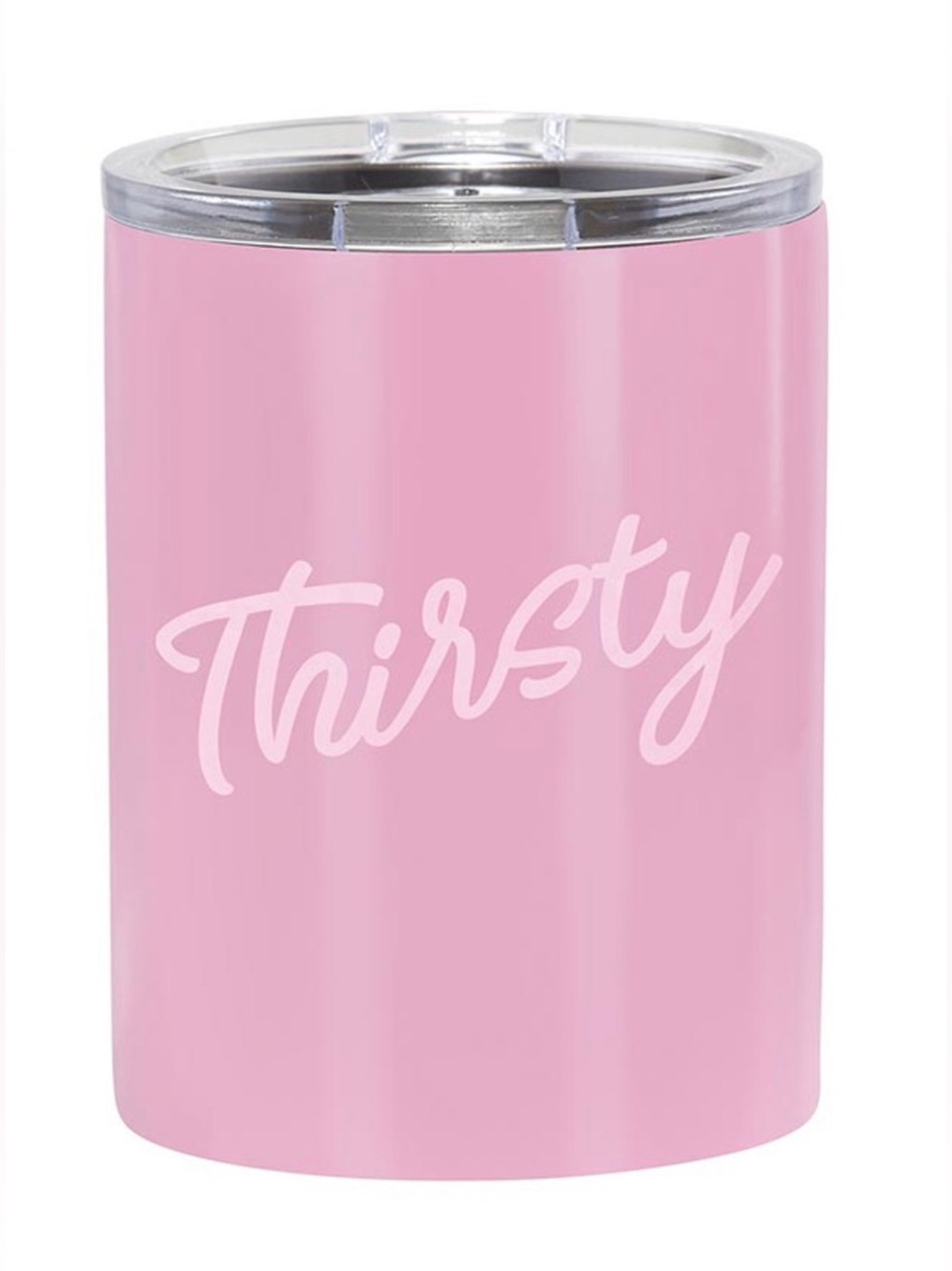 Slant Stainless Steel “Thirsty” Tumbler - NIB
